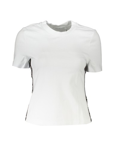 CALVIN KLEIN T-SHIRT MANICHE CORTE DONNA BIANCO