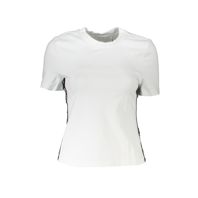 CALVIN KLEIN T-SHIRT MANICHE CORTE DONNA BIANCO