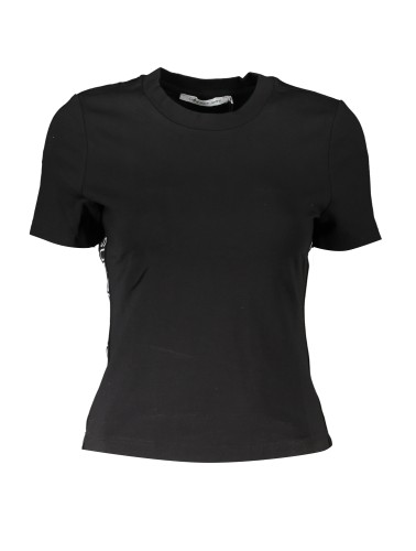 CALVIN KLEIN T-SHIRT MANICHE CORTE DONNA NERO