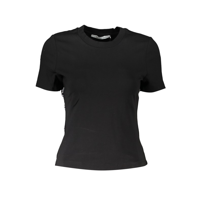 CALVIN KLEIN T-SHIRT MANICHE CORTE DONNA NERO