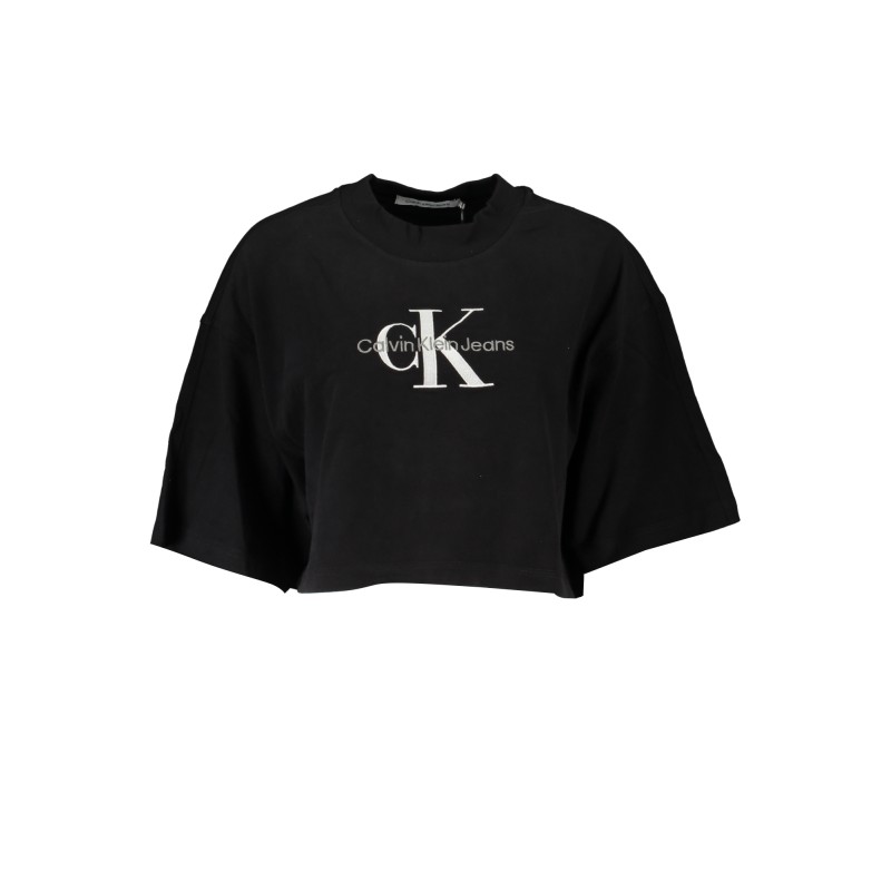 CALVIN KLEIN T-SHIRT MANICHE CORTE DONNA NERO