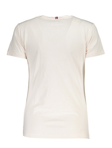 TOMMY HILFIGER T-SHIRT MANICHE CORTE DONNA BEIGE