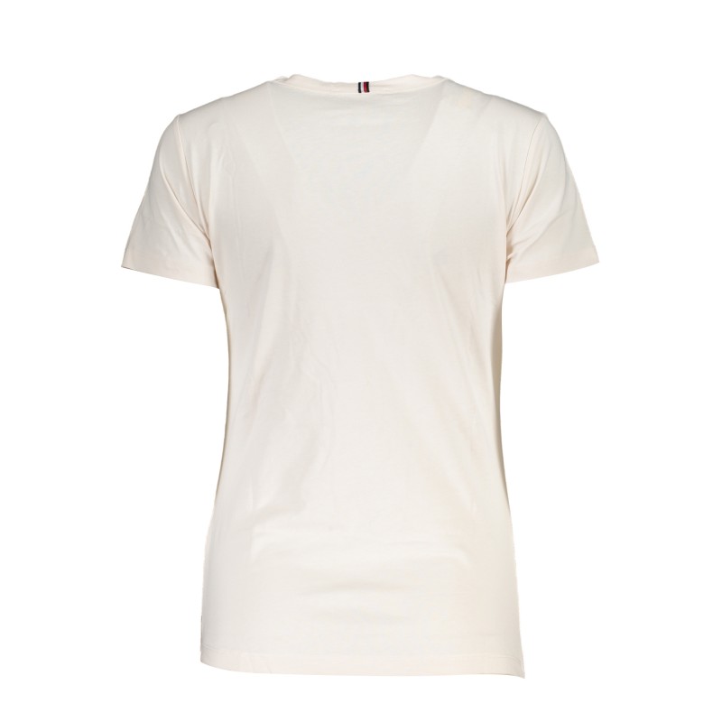 TOMMY HILFIGER T-SHIRT MANICHE CORTE DONNA BEIGE