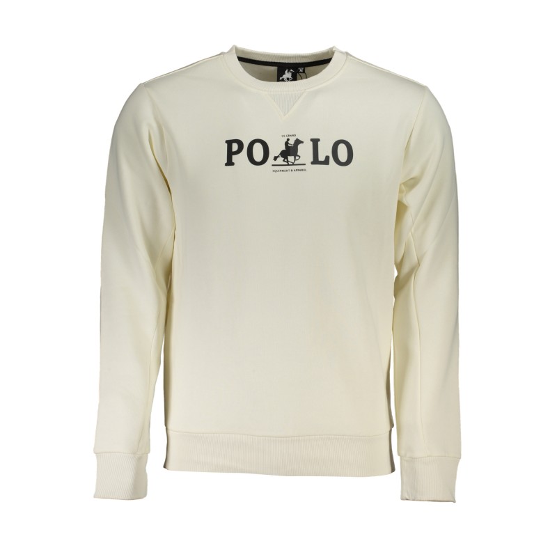 U.S. GRAND POLO FELPA SENZA ZIP UOMO BIANCO