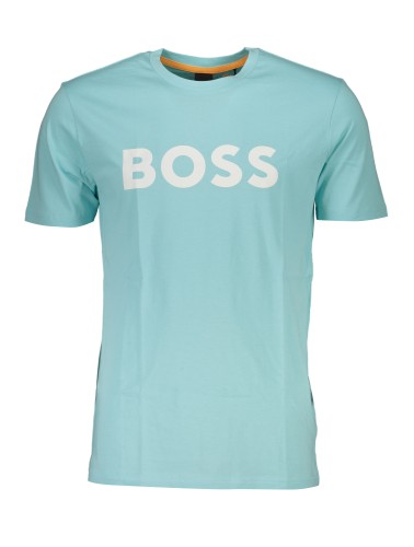 HUGO BOSS T-SHIRT MANICHE CORTE UOMO AZZURRO