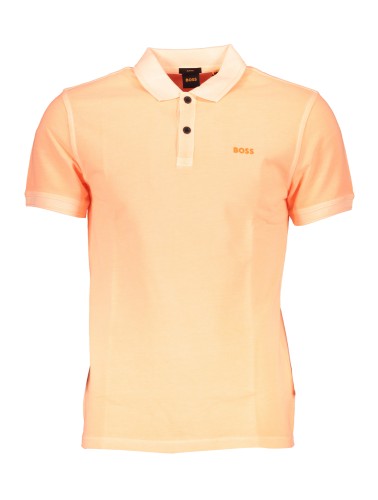 HUGO BOSS POLO MANICHE CORTE UOMO ARANCIO