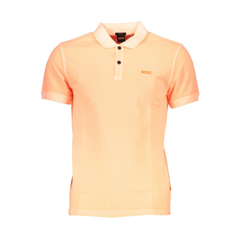 HUGO BOSS POLO MANICHE CORTE UOMO ARANCIO