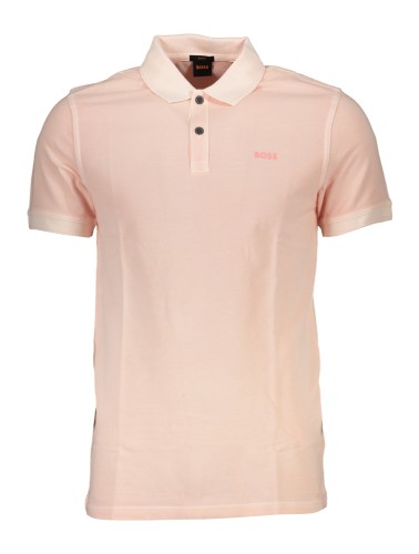 HUGO BOSS POLO MANICHE CORTE UOMO ROSA