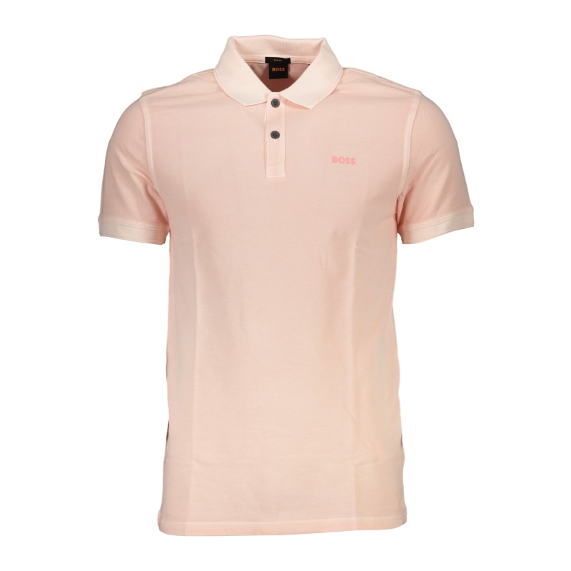 HUGO BOSS POLO MANICHE CORTE UOMO ROSA