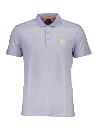 HUGO BOSS POLO MANICHE CORTE UOMO VIOLA