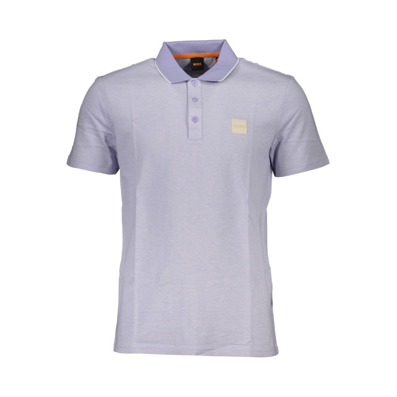 HUGO BOSS POLO MANICHE CORTE UOMO VIOLA