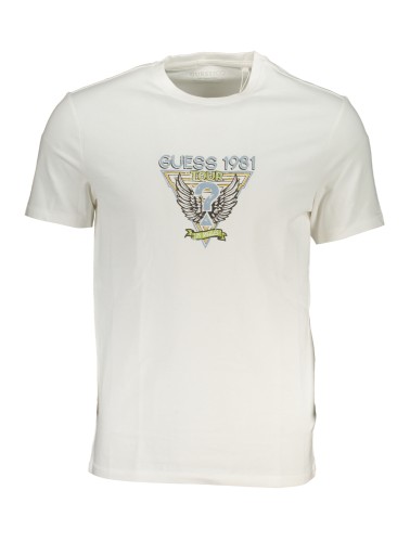 GUESS JEANS T-SHIRT MANICHE CORTE UOMO BIANCO