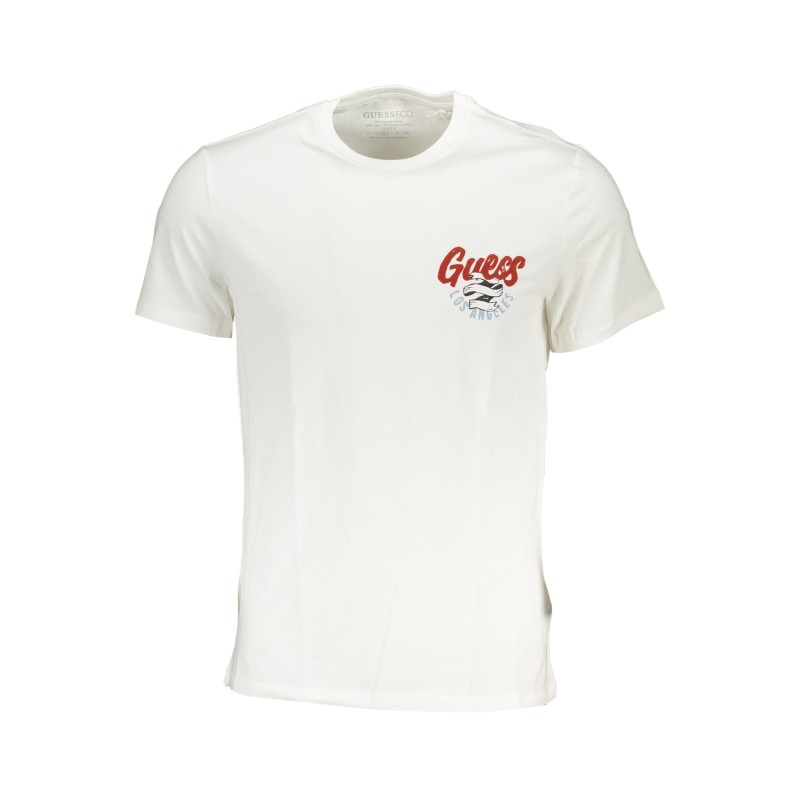 GUESS JEANS T-SHIRT MANICHE CORTE UOMO BIANCO