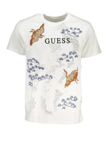 GUESS JEANS T-SHIRT MANICHE CORTE UOMO BIANCO