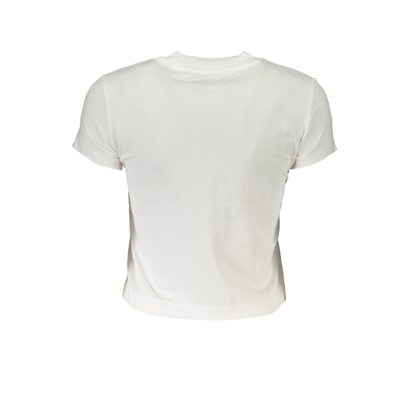 GUESS JEANS T-SHIRT MANICHE CORTE DONNA BIANCO