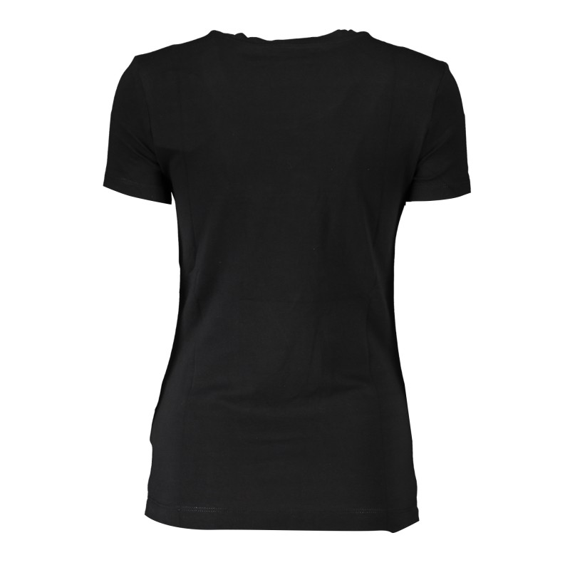 GUESS JEANS T-SHIRT MANICHE CORTE DONNA NERO