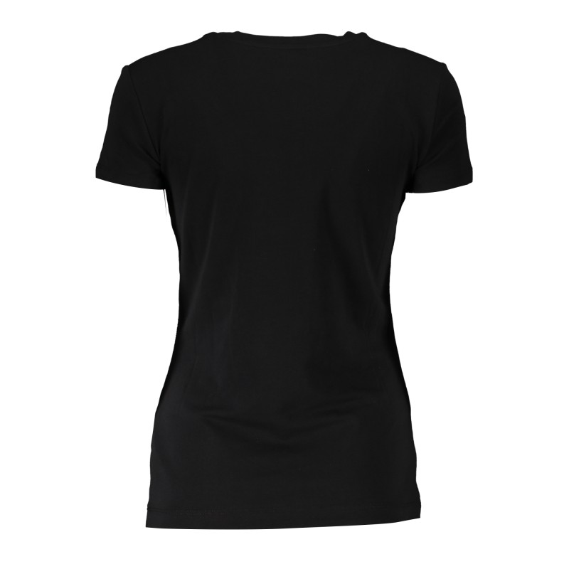 GUESS JEANS T-SHIRT MANICHE CORTE DONNA NERO