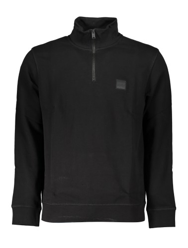 HUGO BOSS FELPA CON ZIP UOMO NERO