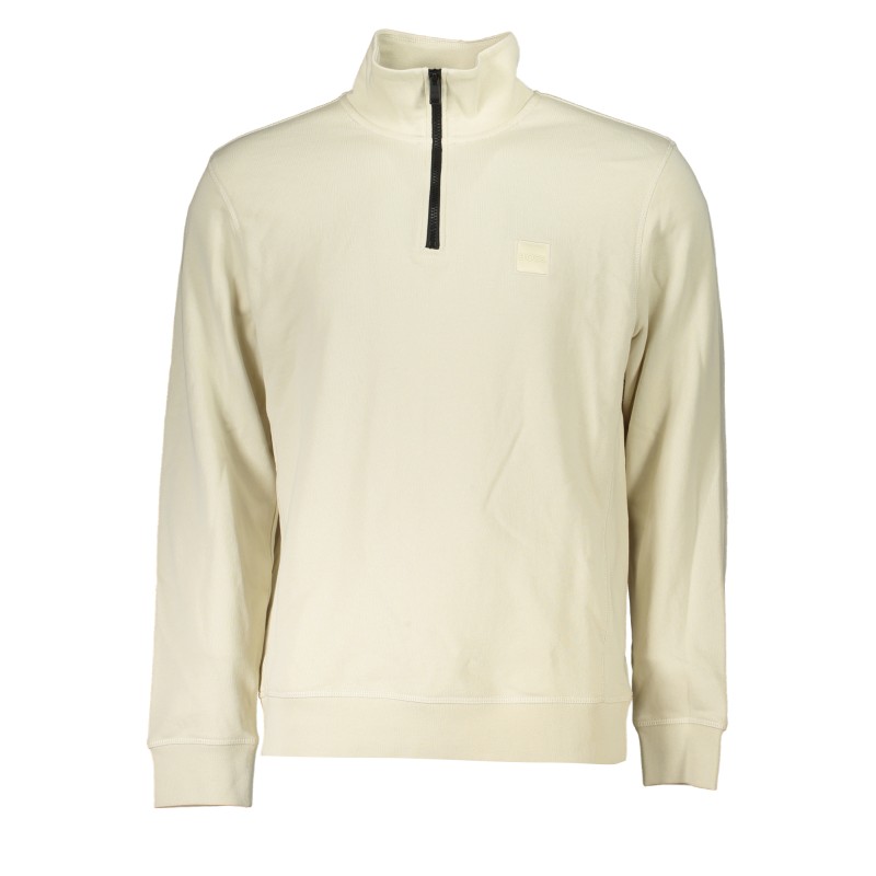 HUGO BOSS FELPA CON ZIP UOMO BEIGE