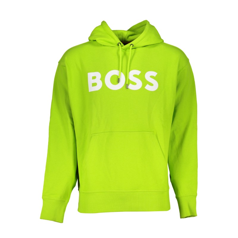 HUGO BOSS FELPA SENZA ZIP UOMO VERDE