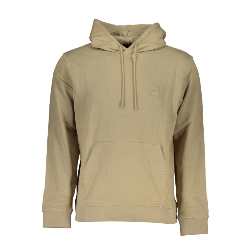 HUGO BOSS FELPA SENZA ZIP UOMO BEIGE