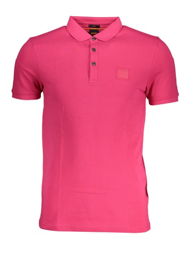 HUGO BOSS POLO MANICHE CORTE UOMO ROSA