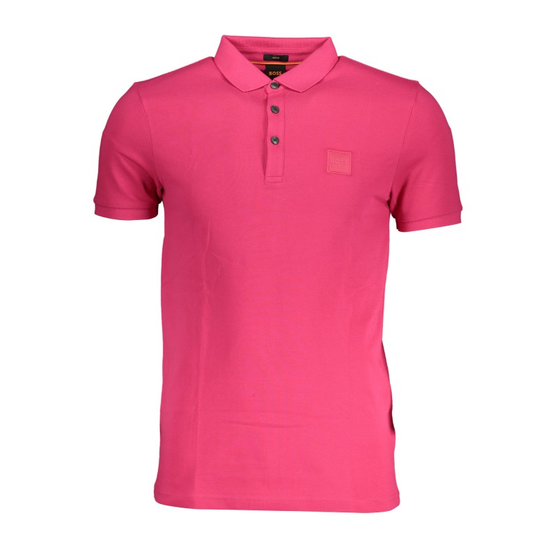 HUGO BOSS POLO MANICHE CORTE UOMO ROSA