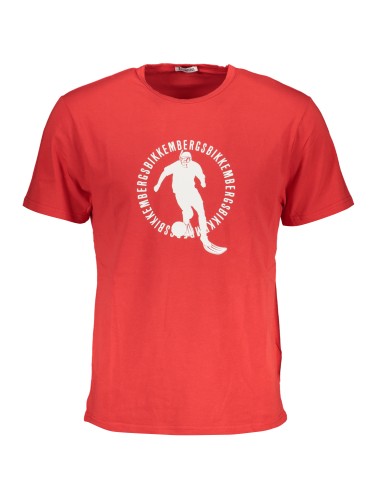 BIKKEMBERGS T-SHIRT MANICHE CORTE UOMO ROSSO