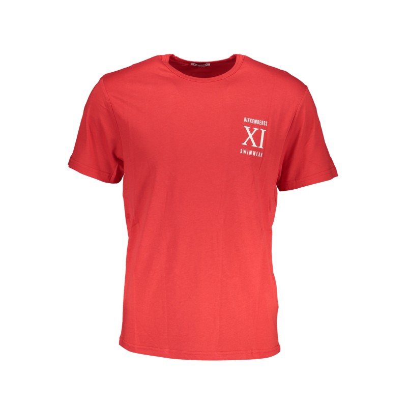 BIKKEMBERGS T-SHIRT MANICHE CORTE UOMO ROSSO