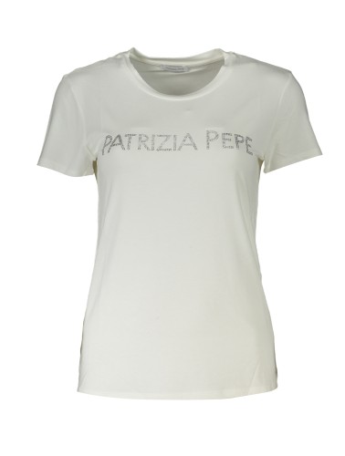 PATRIZIA PEPE T-SHIRT MANICHE CORTE DONNA BIANCO