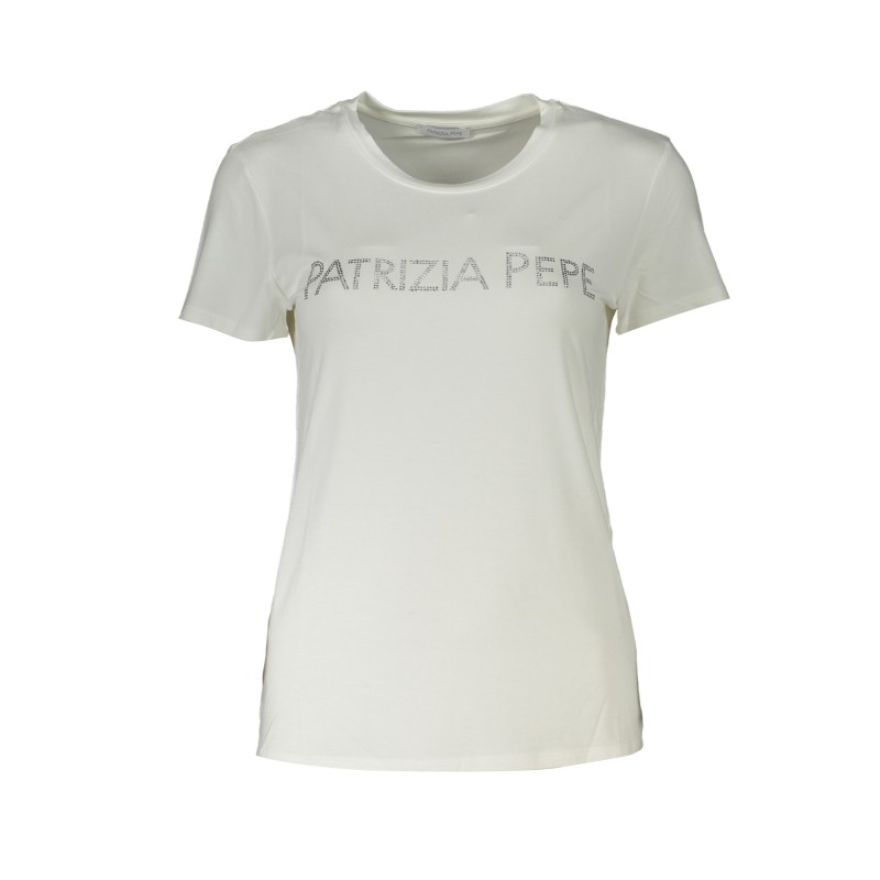 PATRIZIA PEPE T-SHIRT MANICHE CORTE DONNA BIANCO