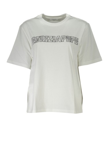 PATRIZIA PEPE T-SHIRT MANICHE CORTE DONNA BIANCO