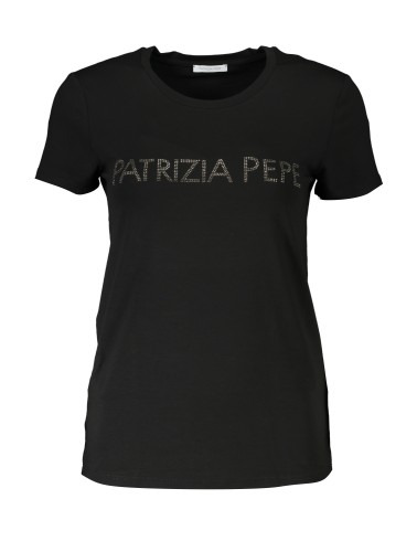 PATRIZIA PEPE T-SHIRT MANICHE CORTE DONNA NERO