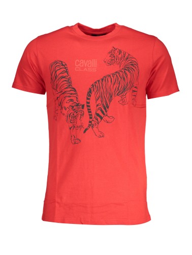 CAVALLI CLASS T-SHIRT MANICHE CORTE UOMO ROSSO