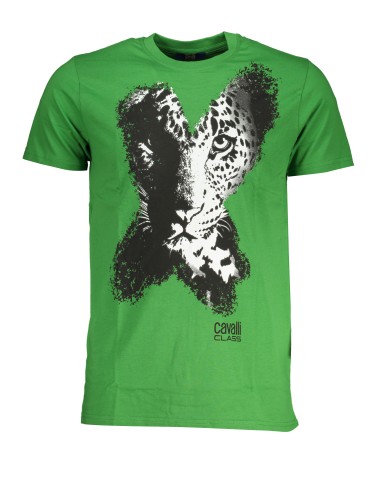 CAVALLI CLASS T-SHIRT MANICHE CORTE UOMO VERDE