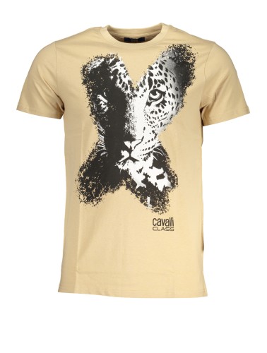 CAVALLI CLASS T-SHIRT MANICHE CORTE UOMO BEIGE