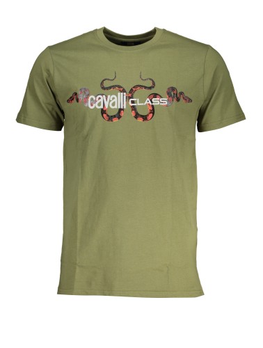 CAVALLI CLASS T-SHIRT MANICHE CORTE UOMO VERDE