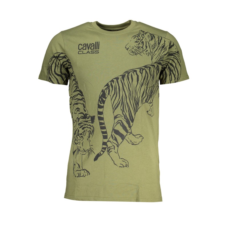 CAVALLI CLASS T-SHIRT MANICHE CORTE UOMO VERDE