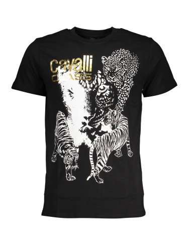 CAVALLI CLASS T-SHIRT MANICHE CORTE UOMO NERO