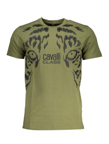 CAVALLI CLASS T-SHIRT MANICHE CORTE UOMO VERDE