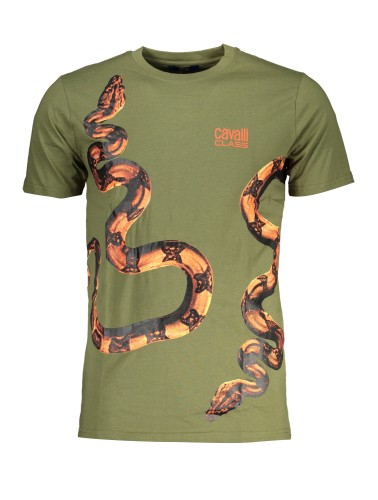 CAVALLI CLASS T-SHIRT MANICHE CORTE UOMO VERDE