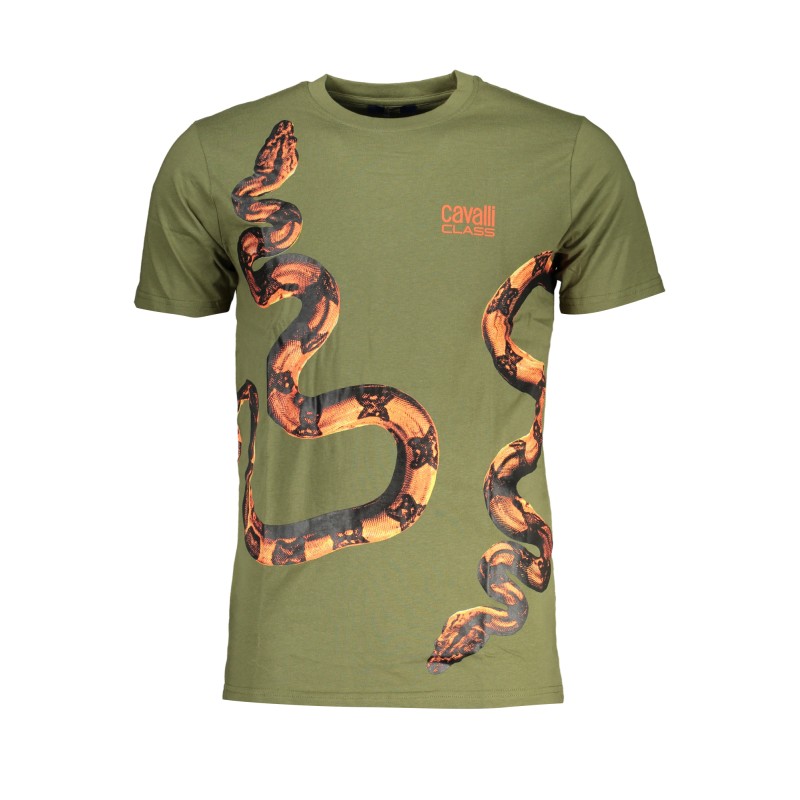 CAVALLI CLASS T-SHIRT MANICHE CORTE UOMO VERDE