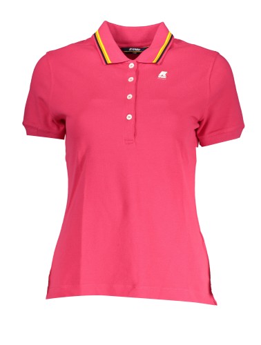 K-WAY POLO MANICHE CORTE DONNA ROSSO