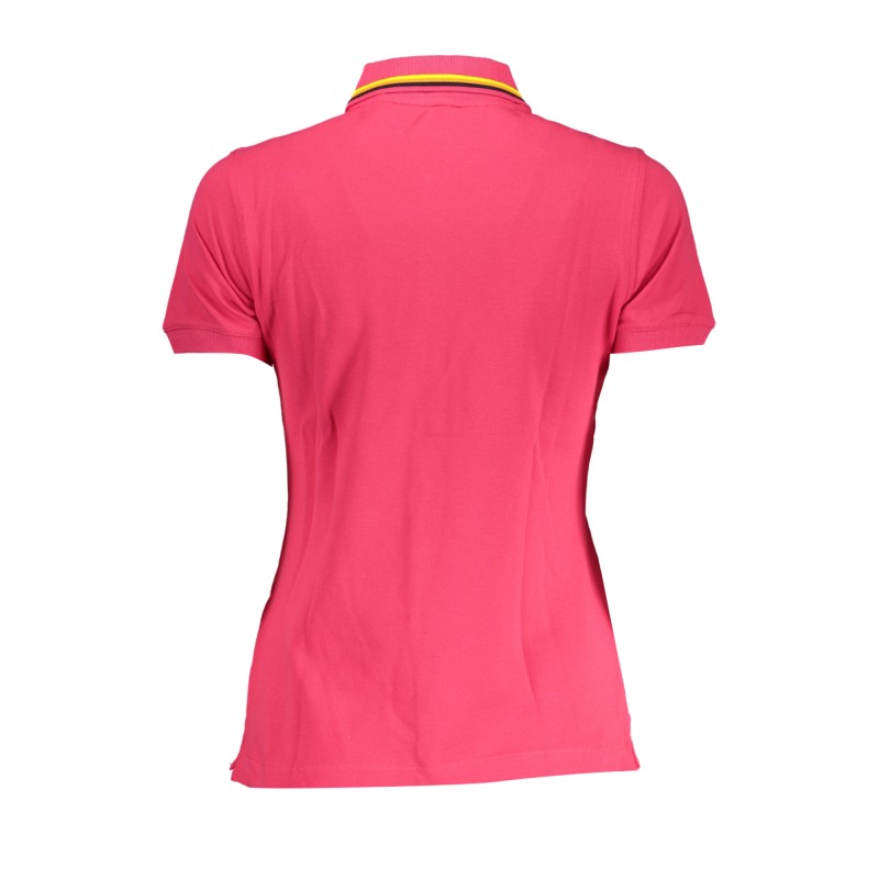 K-WAY POLO MANICHE CORTE DONNA ROSSO